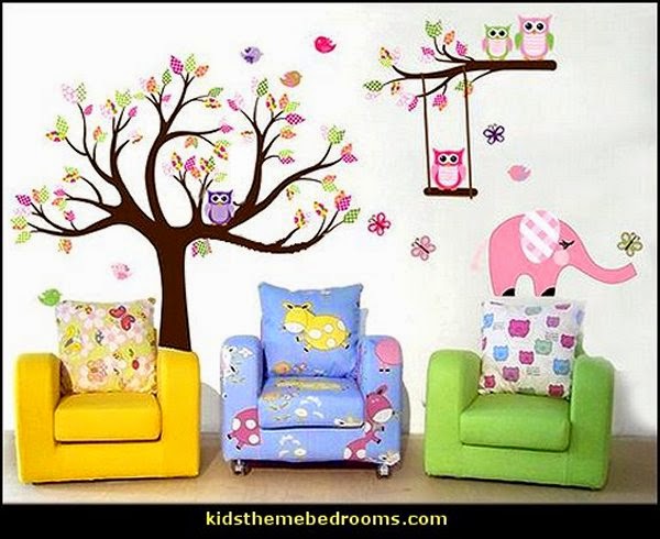 Cheap Wall Decals For Kids Rooms : Owl Wall Stickers for Kids