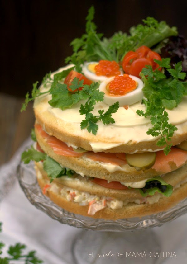 Layer Cake Salado De Salmón Y Chatka
