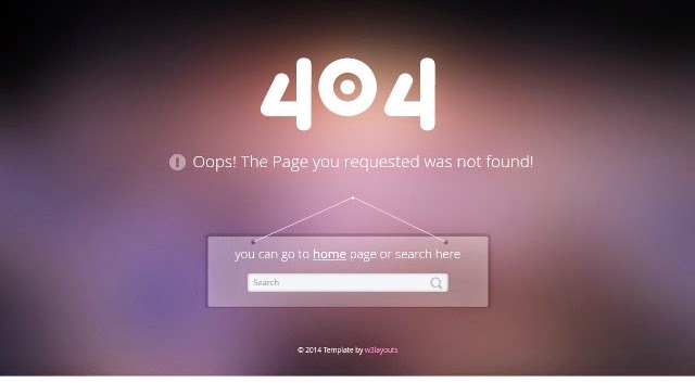 404 Error Page Responsive Template