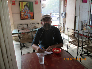 At "K.C.Das", the famous Sweets shop in Kolkata.