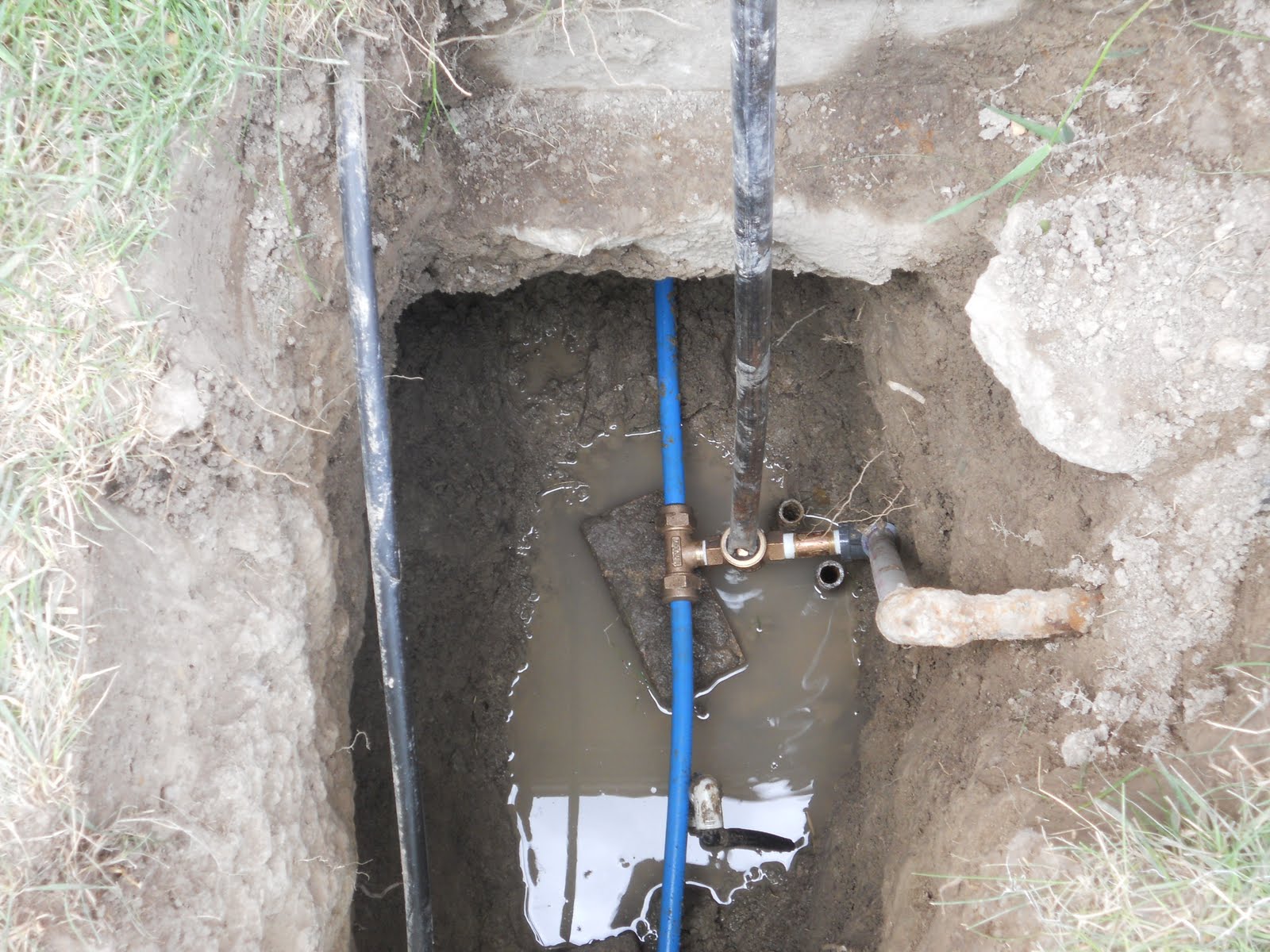 Chris and Laura & the Wamplettes Installing the Drinking Fountain