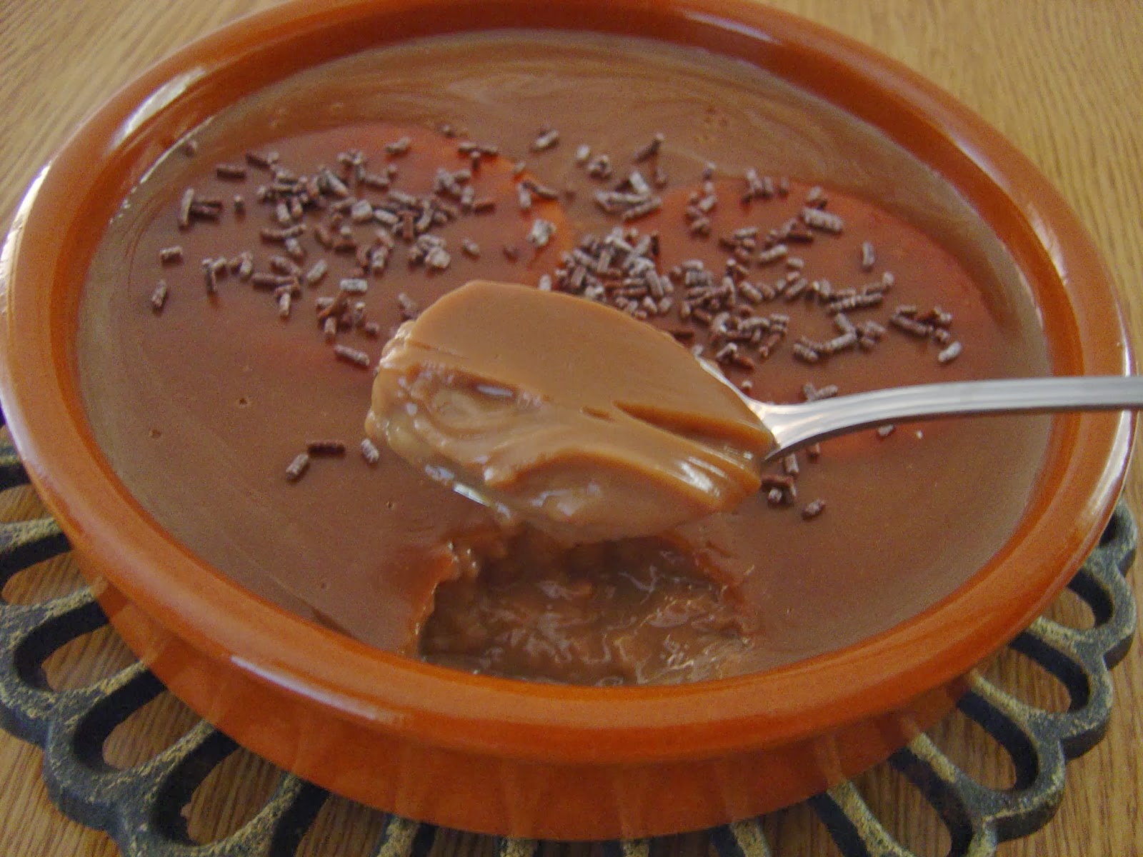 Natillas De Chocolate Con Almendras
