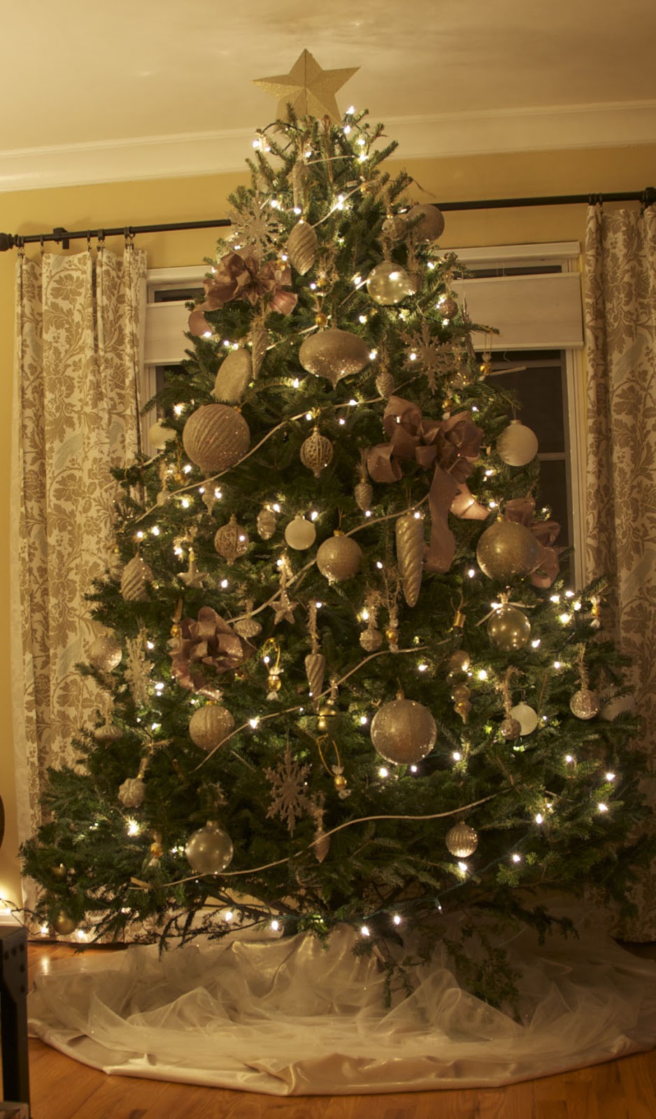 Cry Baby Ink Champagne Glitter Goodwill & Dollarstore Christmas Tree 2012