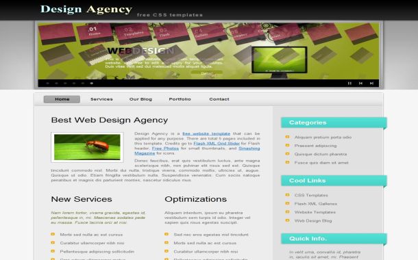 Free Design Agency HTML Flash CSS website Template Free Design Agency HTML Flash CSS website Template