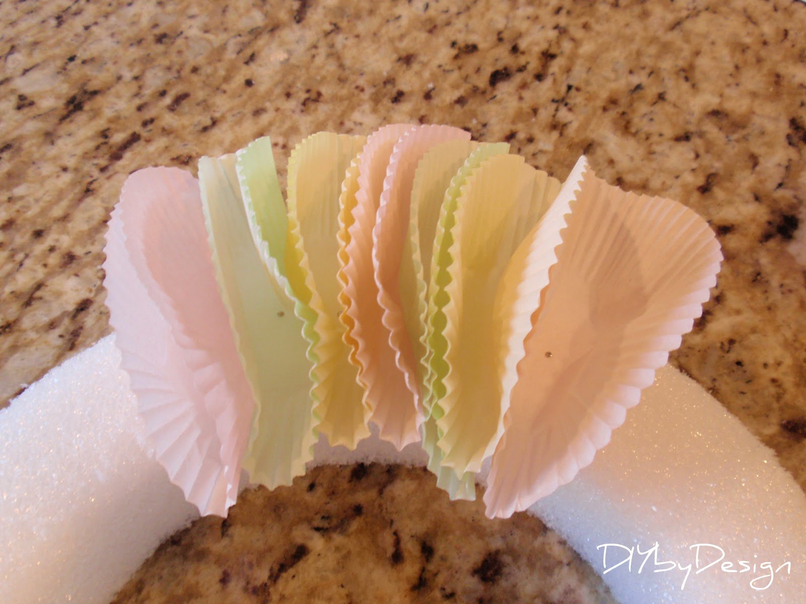 DIY by Design Cupcake Wrapper Wreath Tutorial