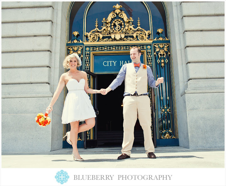 Fun gorgeous retro san francisco city hall wedding photography
