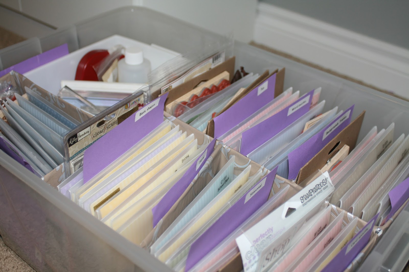 Organizing Our Family Home Organizing acrylic stamps
