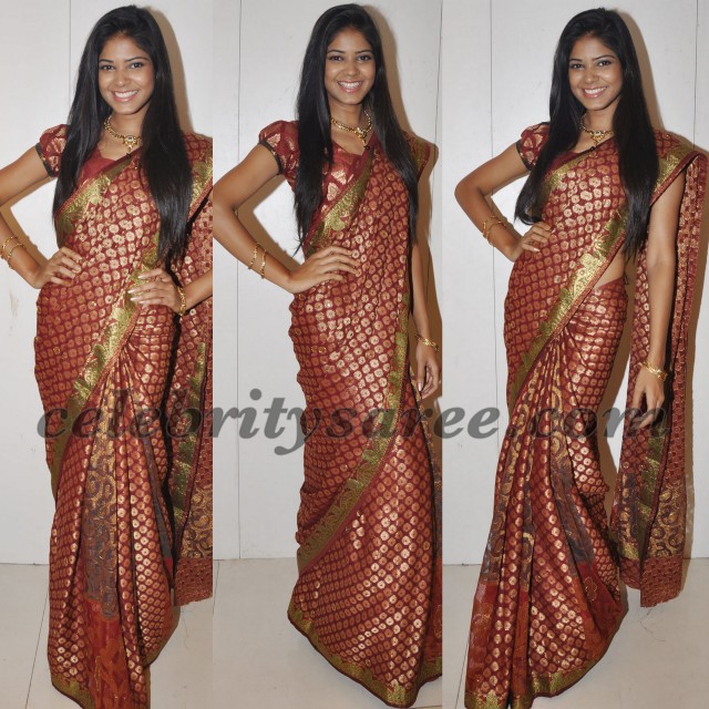 Model in CMR Latest Bridal Sari