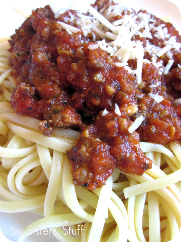 Slow Cooker Bolognese Recipe Six Sisters' Stuff