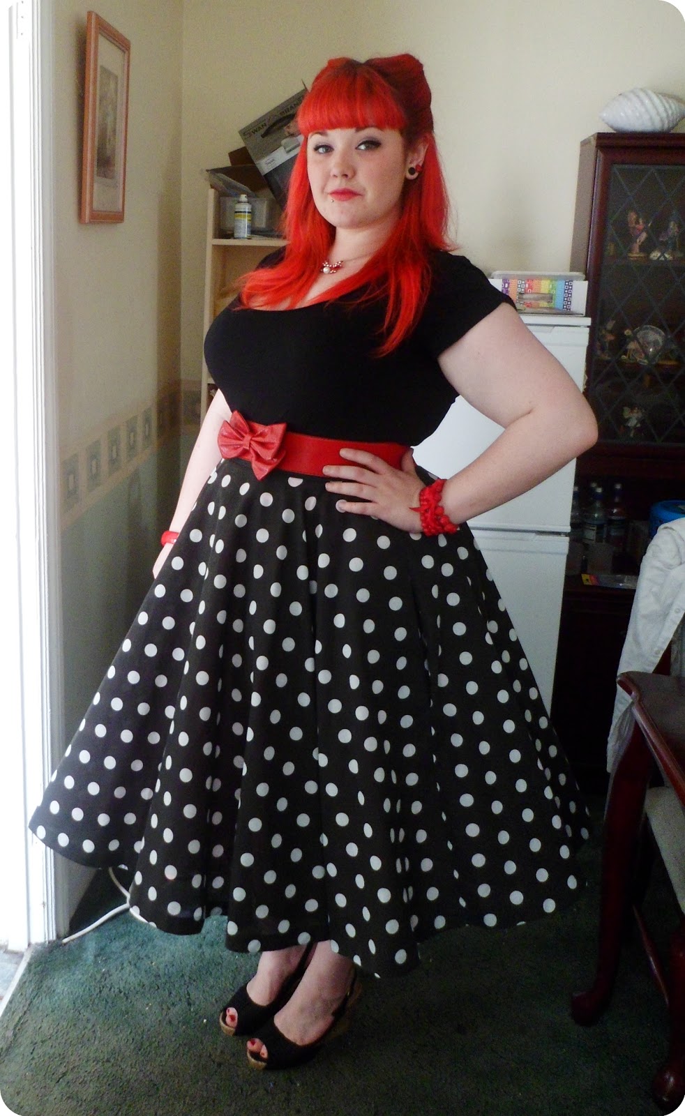 red polka dot skirt primark