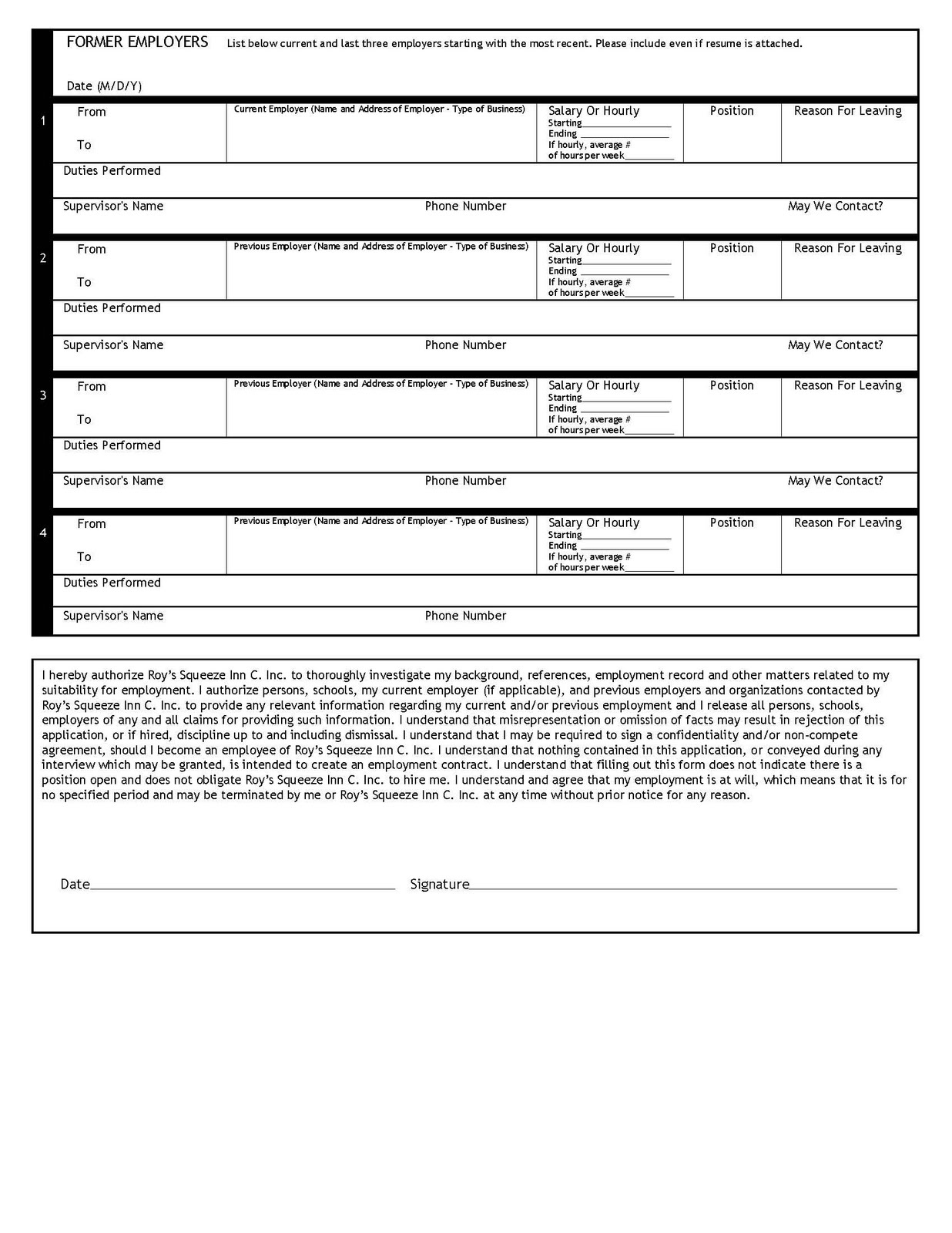 generic order form template