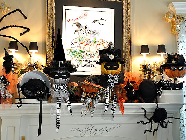 halloween mantel