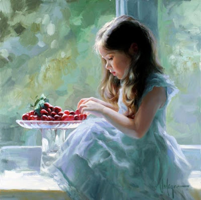 VG 940 LITTLE GIRL AND CHERRIES