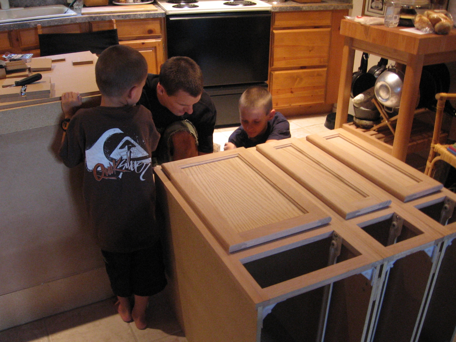 Rolling kitchen cabinets DIY Kitchen Island From Cabinets