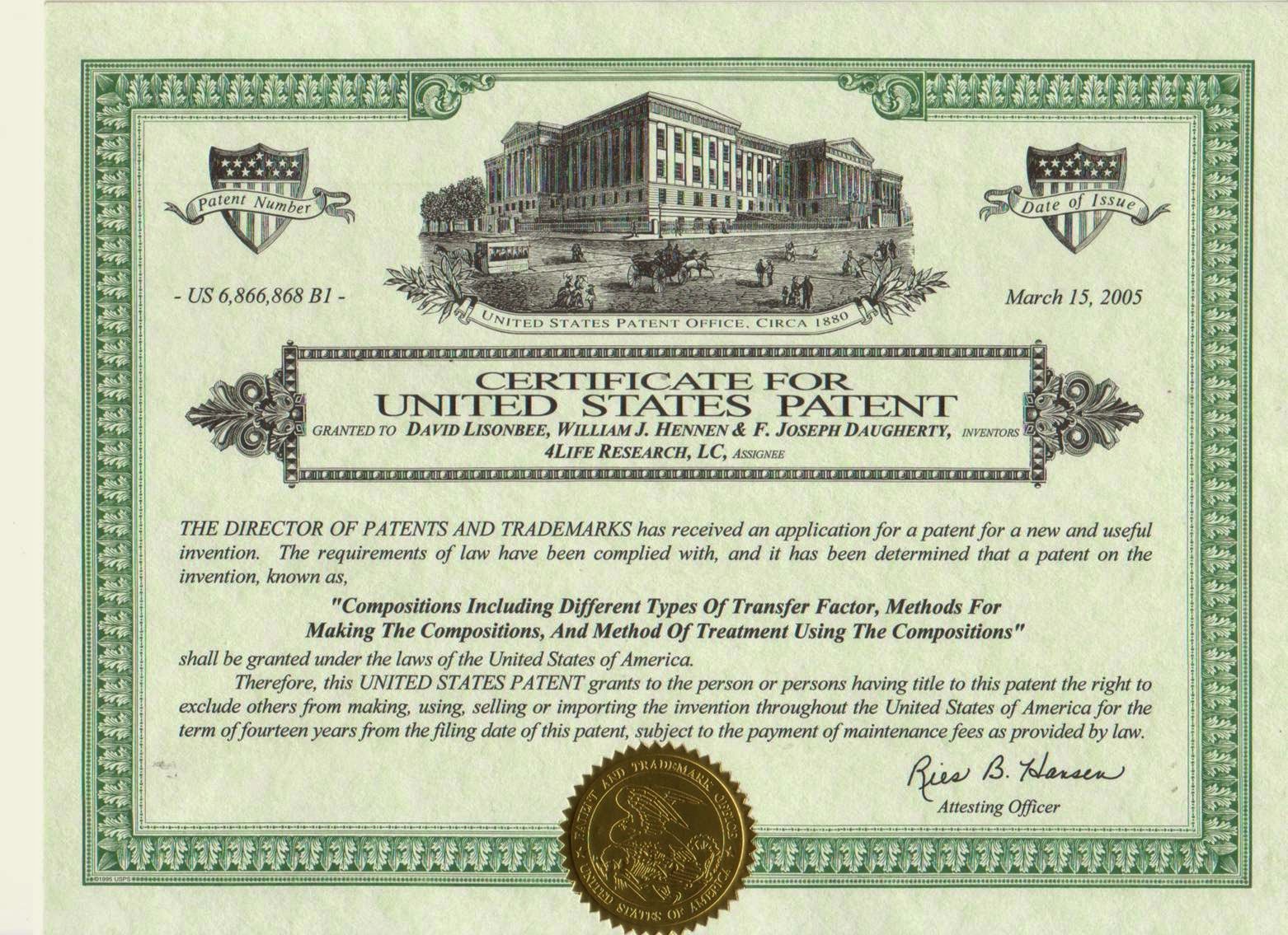 patent certificate template advancements patent certificate template advancements
