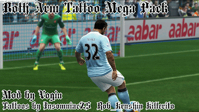Two Arm Tattoo Mod and Pack for PES 2013