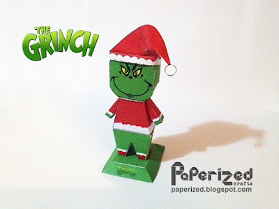 Papercraft imprimible y armable del Grinch. Manualidades a Raudales.