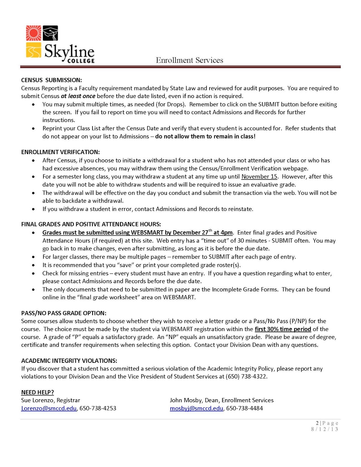college news news skyline college welcome letter to college students