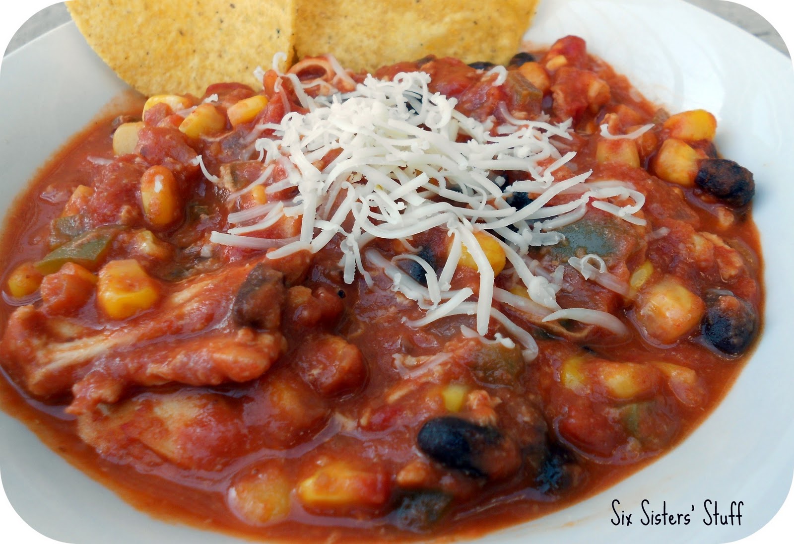 Slow Cooker Chicken Enchilada Soup Recipe Six Sisters' Stuff