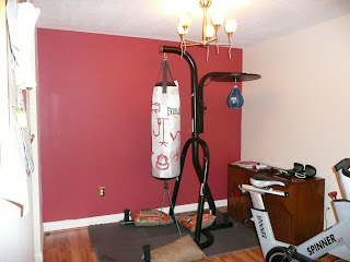 Drawings on an 80-pound heavy punching bag