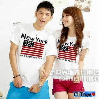 Bendera Newyork (putih) 69 Ribu SEPASANG Bendera Newyork (putih) , jual baju couple online murah