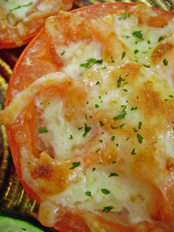 Jo and Sue Zucchini Pizza Bites and Cheesy Baked Tomatoes