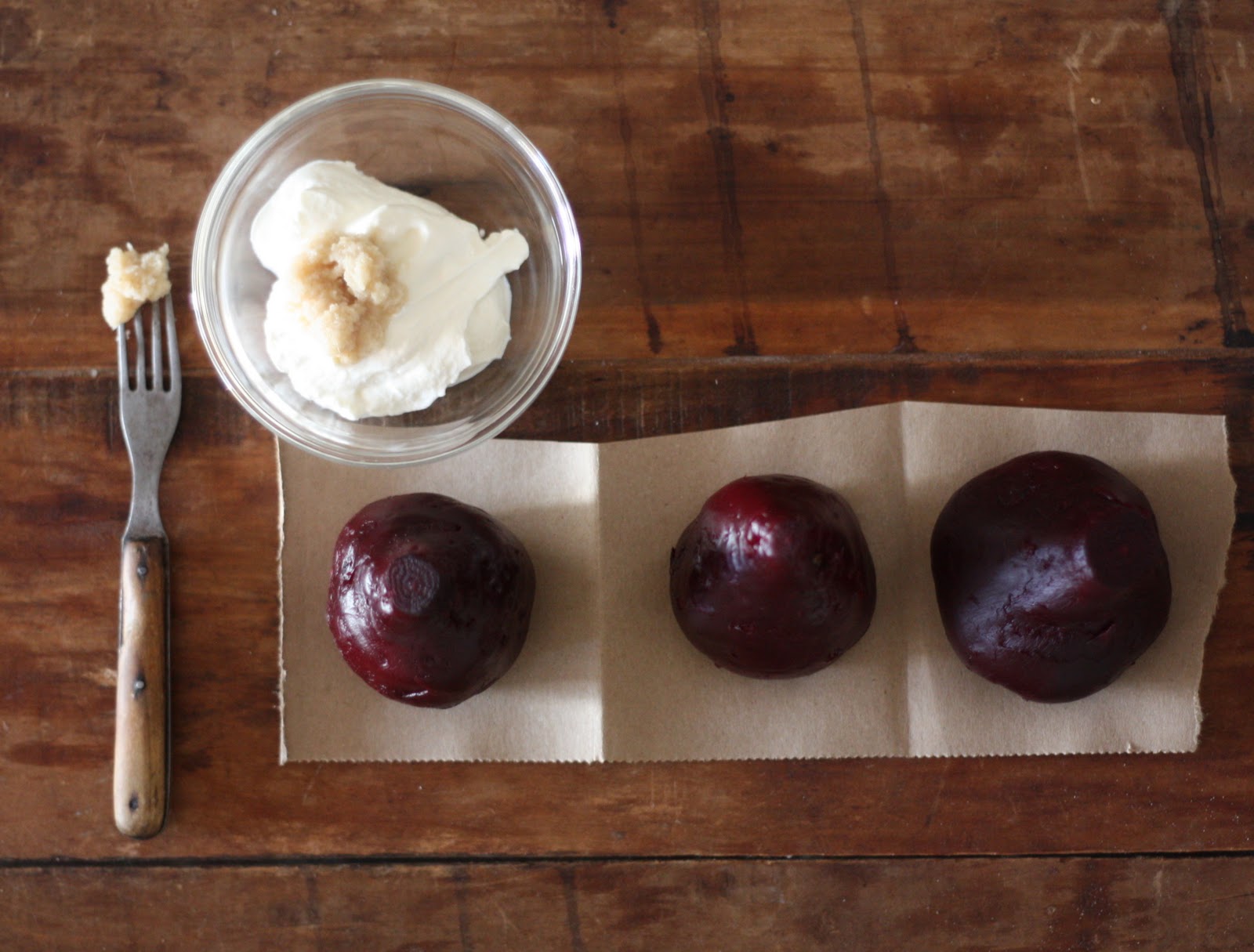 E.A.T. Oven Roasted Beets with a Horseradish Cream Sauce