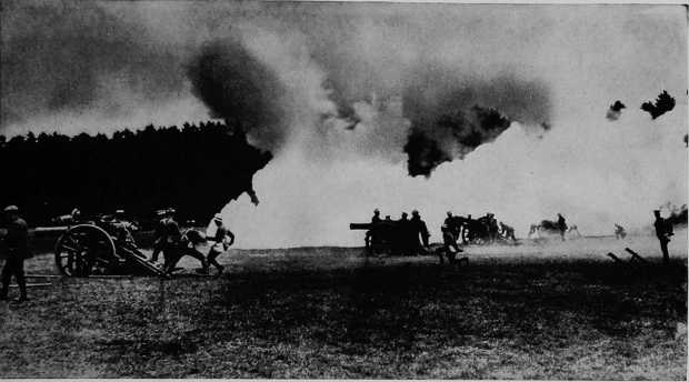 Storia Notizie Prima Guerra Mondiale Batteria Di Artigliera Inglese Apre Il Fuoco