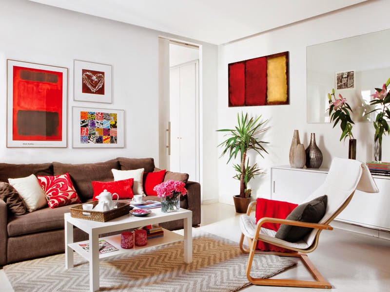Muebles x muebles: decorar la sala en color rojo