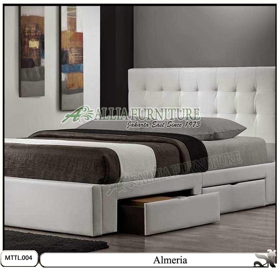 Tempat Tidur Model Minimalis Laci Kulit Almeria Allia Furniture Tempat Tidur Model Minimalis Laci Kulit Almeria Allia Furniture