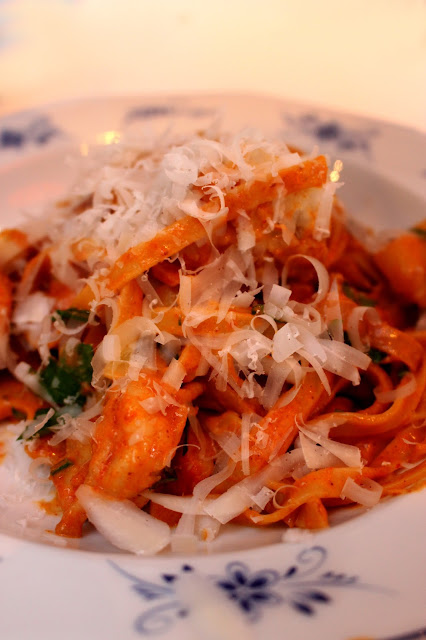 Pasta met scampi en venkel Pasta met scampi en venkel