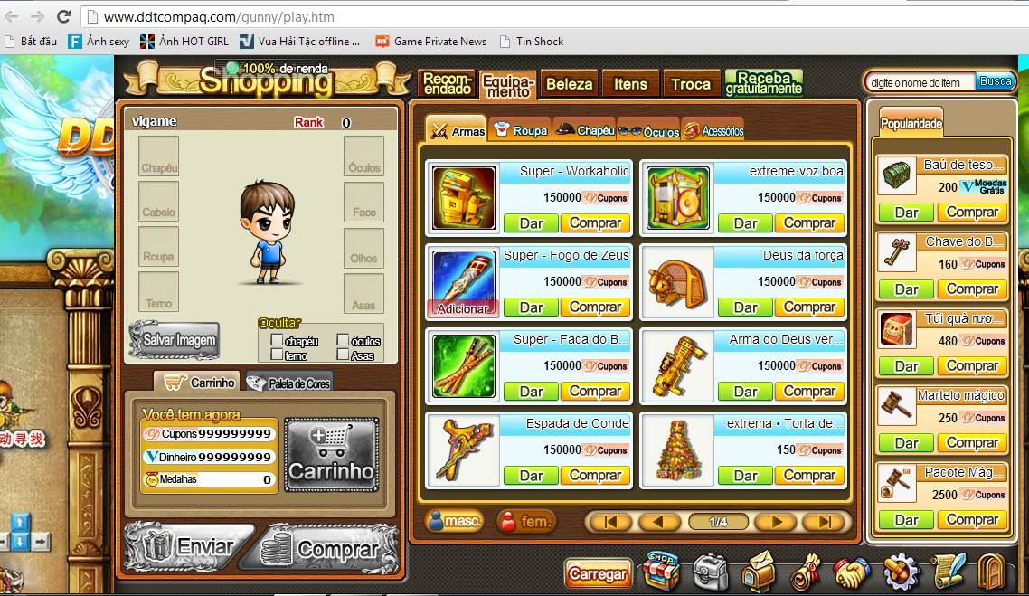 Gunny lậu - Sever Gunny Private free 100 triệu xu - Game Private