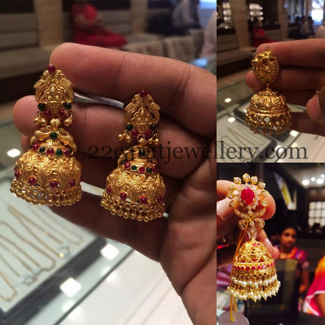 20grams gold jhumkas jewellery designs vaddanam simple designs