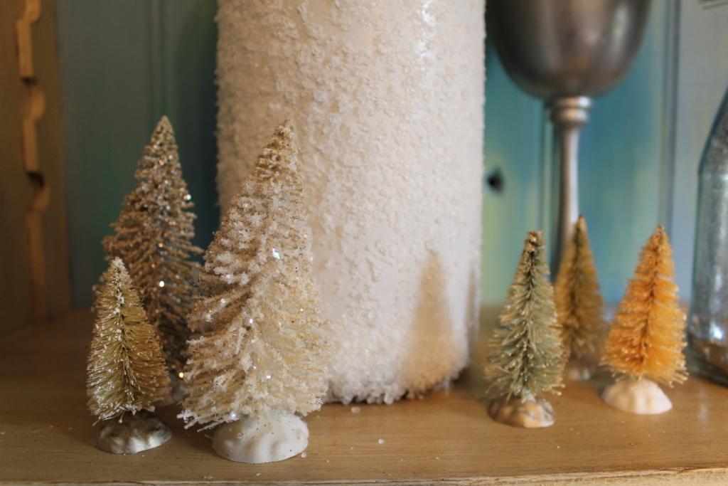 Miss Kopy Kat DIY Glittered Bottle Brush Trees