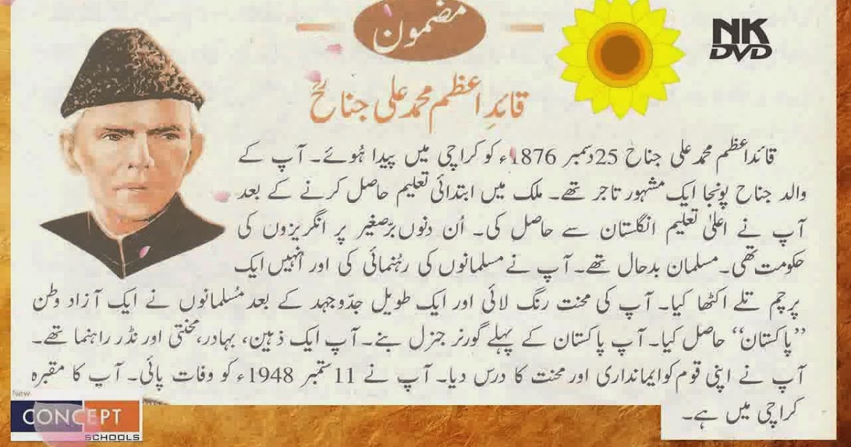 10 lines essay on quaid e azam image