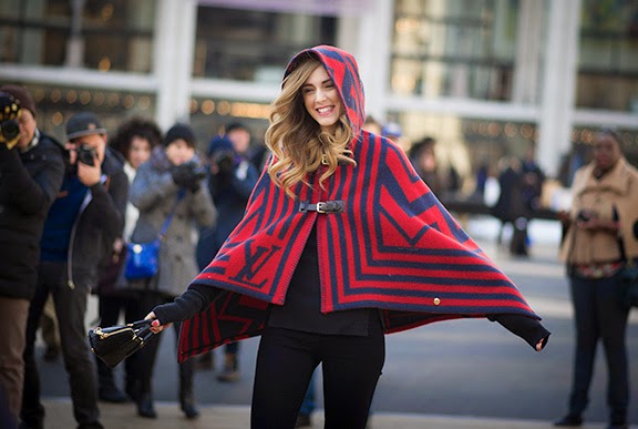 Street style-blanket poncho-trends fall 2014