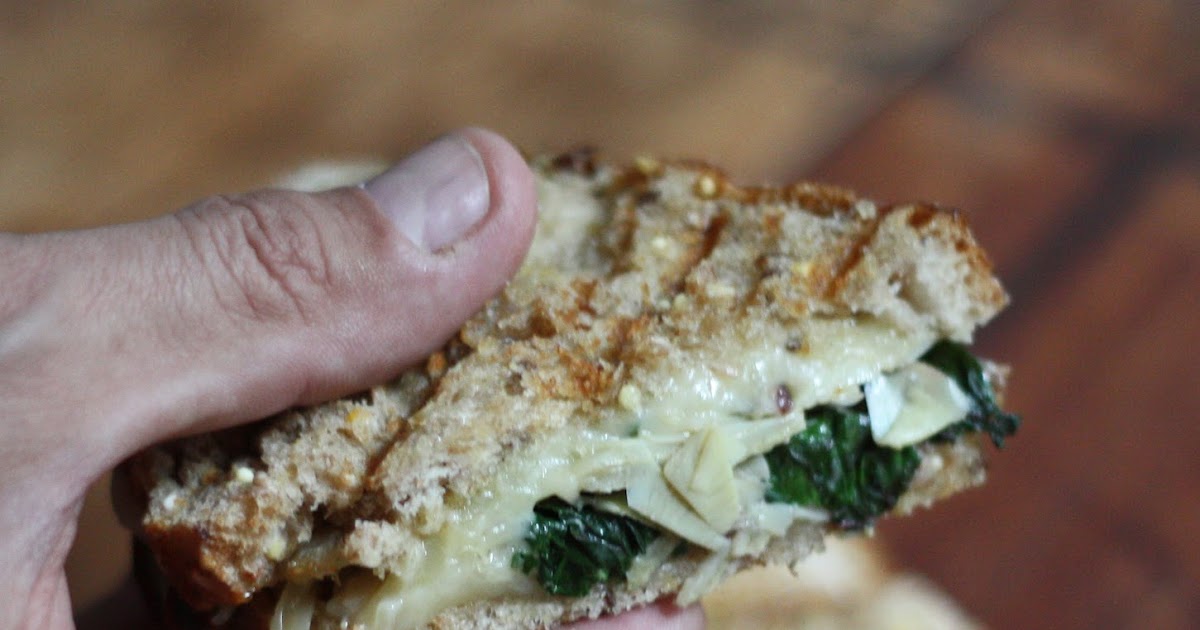 E.A.T. Swiss Chard and Artichoke Grilled Cheese