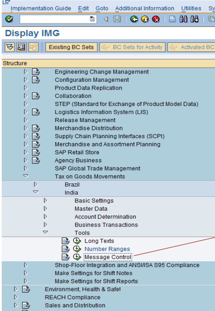SAP CIN Tools How to Use MESSAGE CONTROL Function ?