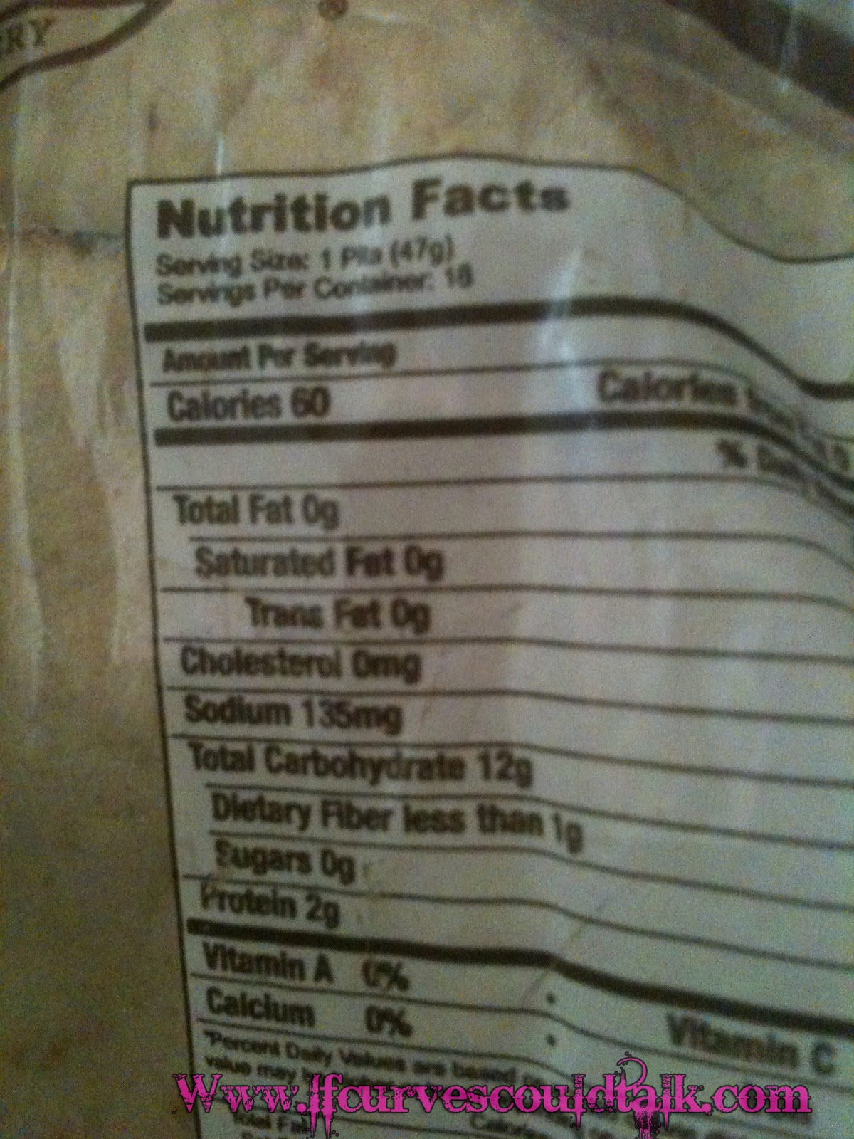 If Curves Could Talk REVIEW Karmanig Bakery Pita Bread (1 POINT IN