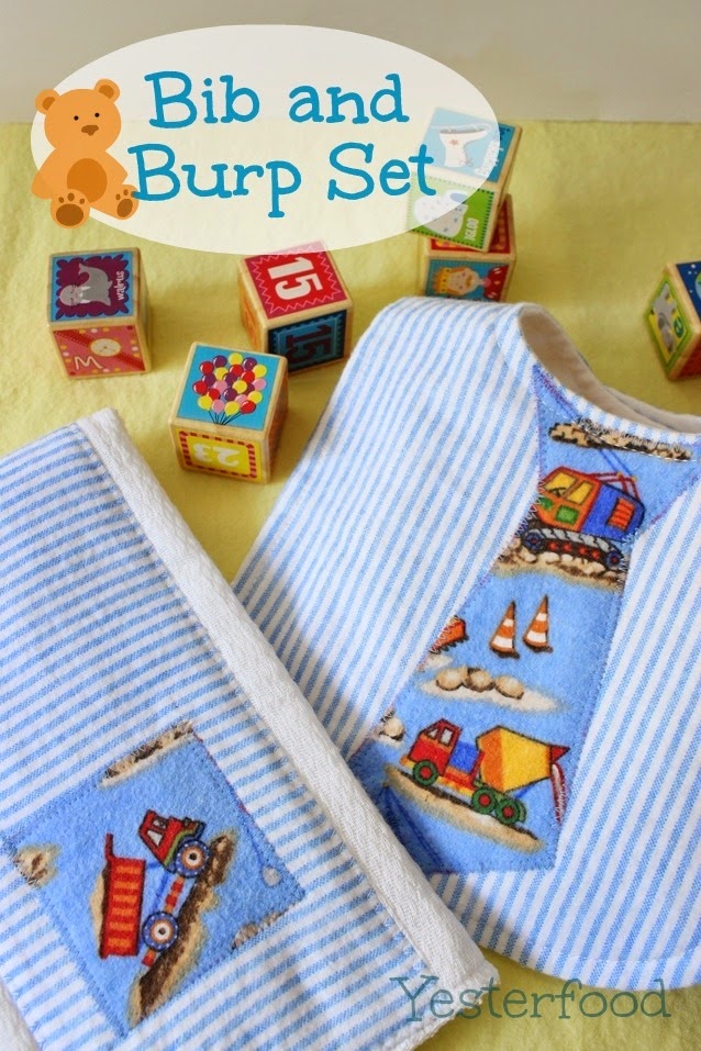 Yesterfood Bib and Burp Cloth Set