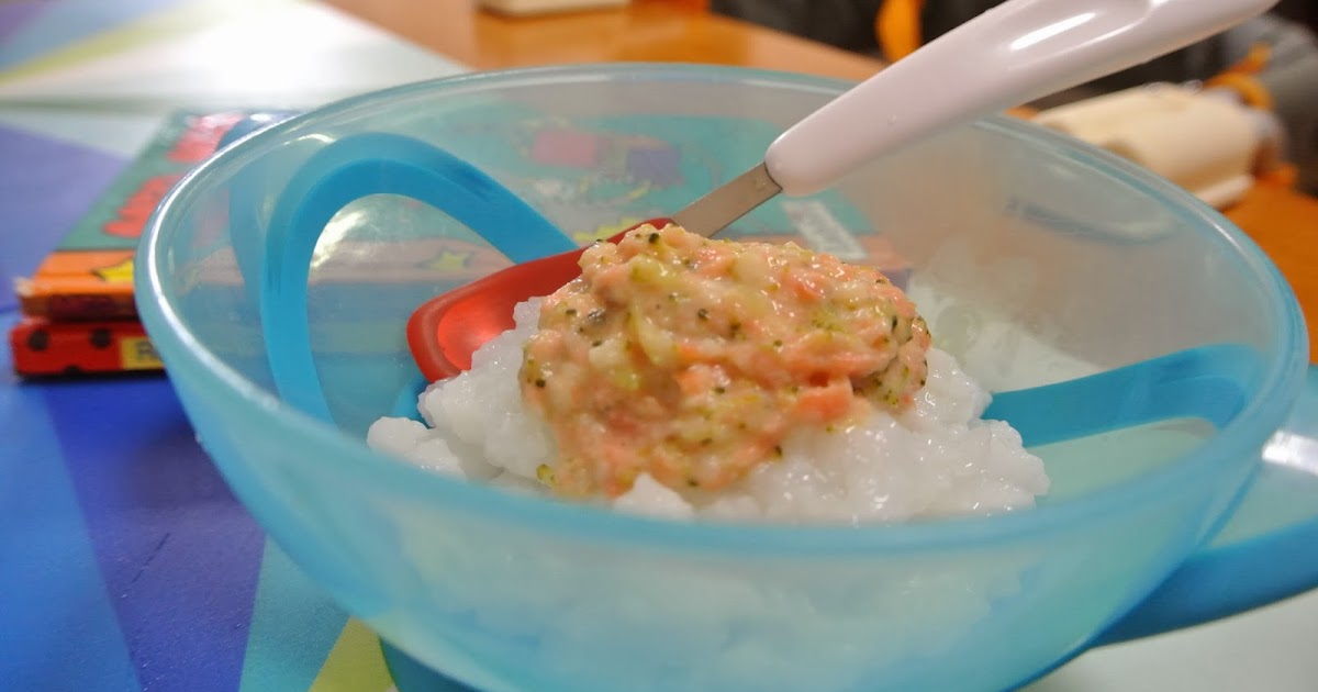 Saya Bukan Super Mama homemde resepi bayi  Bubur +Ikan salmon bersos