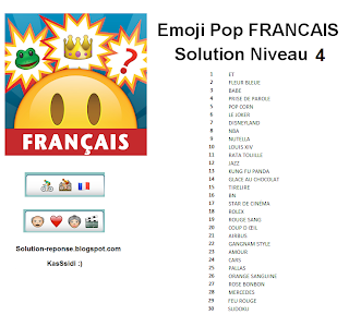 Emoji Pop Francais solution niveau 4