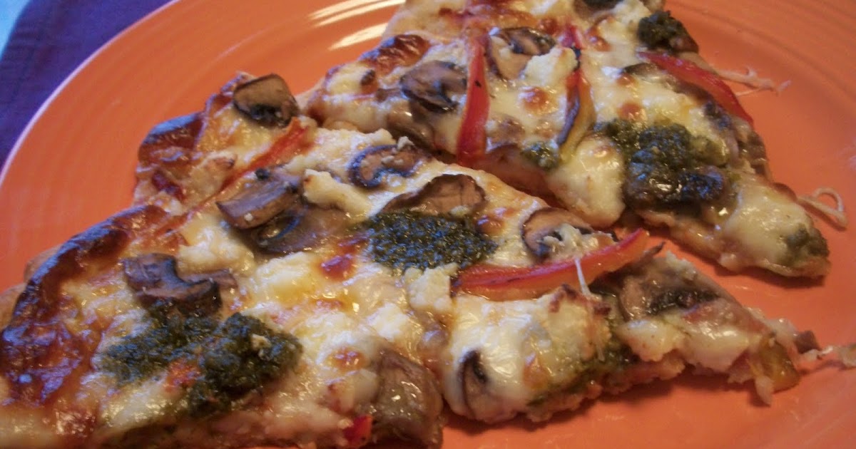 Cook with Sara Portobello Pesto Pizza