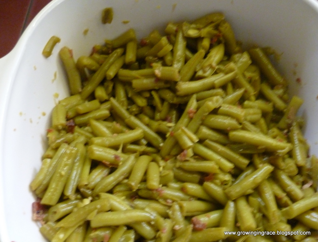 Growing in Grace Sweet Bacony Arkansas Green Beans