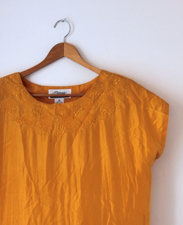 golden yellow blouse Vintage Silk Blouse #vintage #clothing #fashion #citrine #topaz