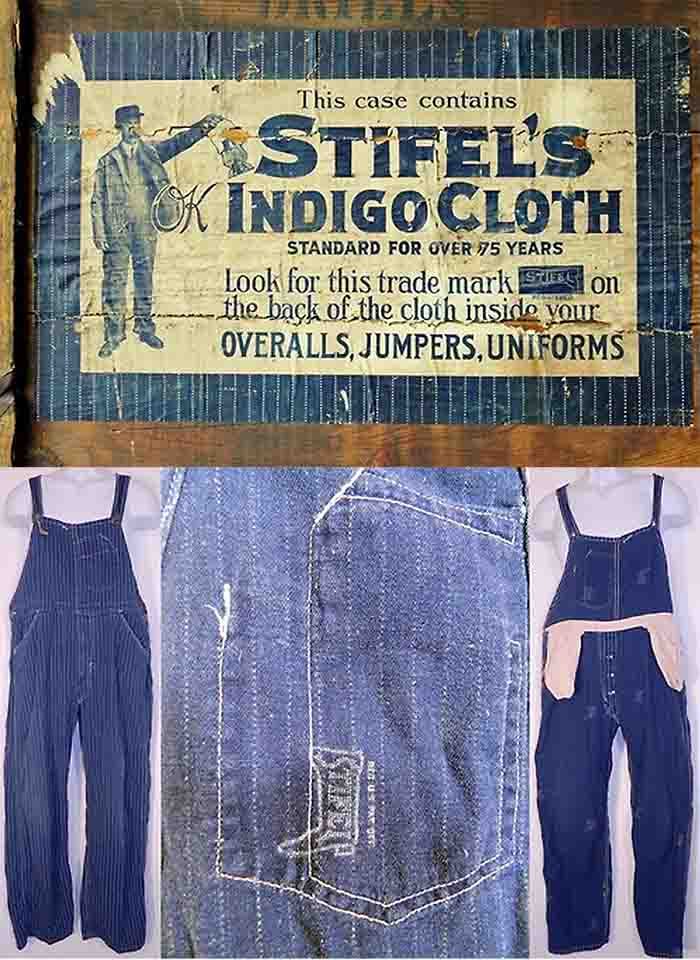 Mens Collections Stifel Indigo Railroad Shirting Prints