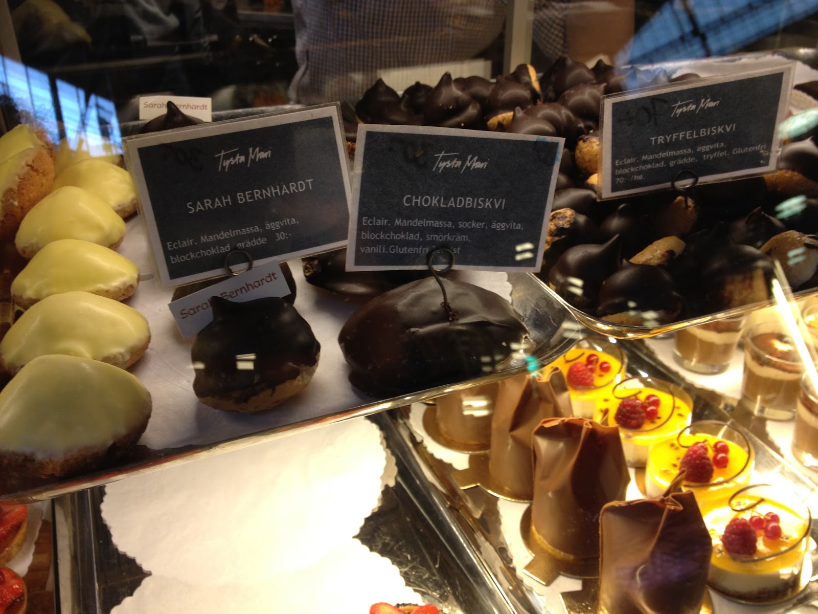 Sarah Bernhardt cookie almond macaroon, chocolate mousse buttercream, and chocolate on top