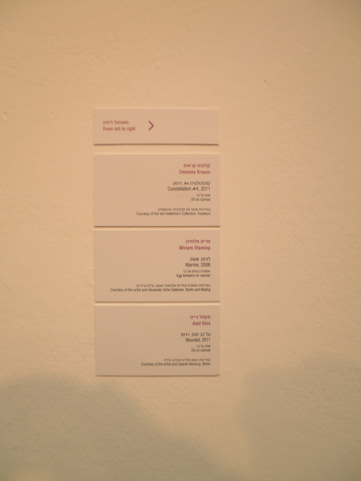 Art Gallery Labels