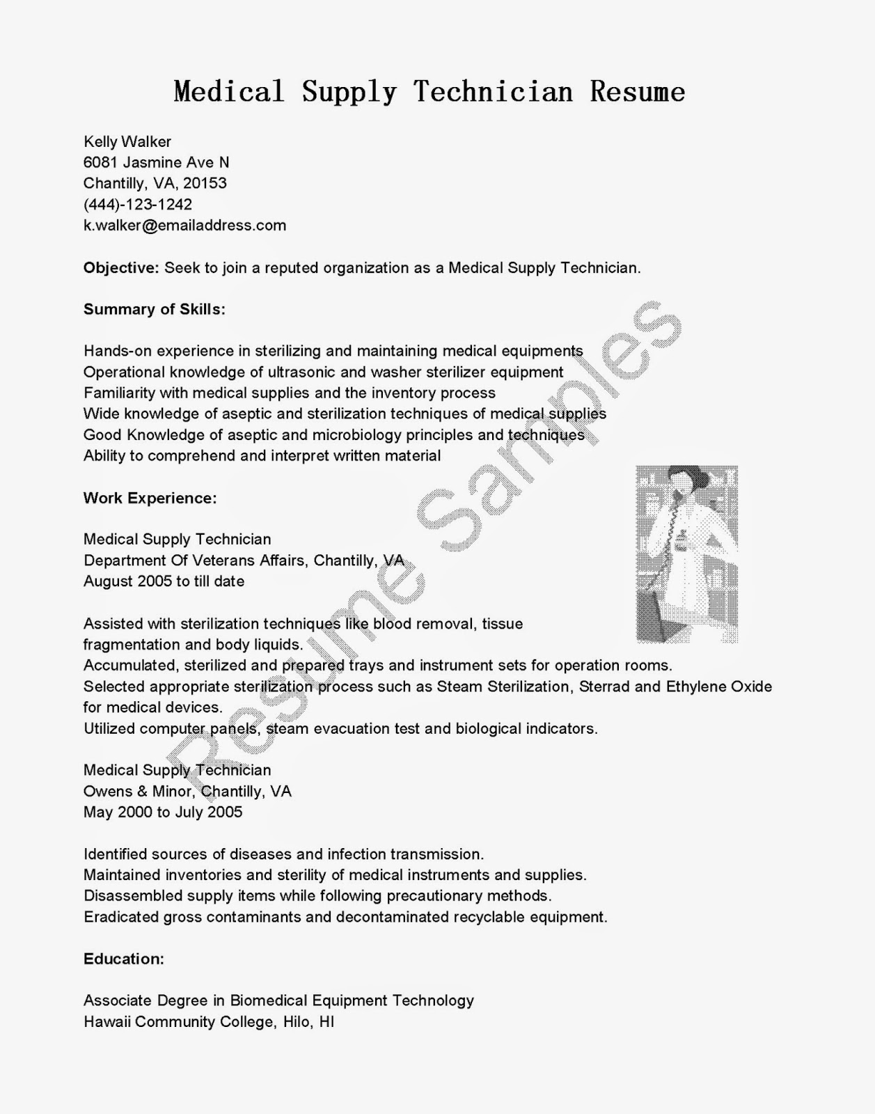 Supply tech resume