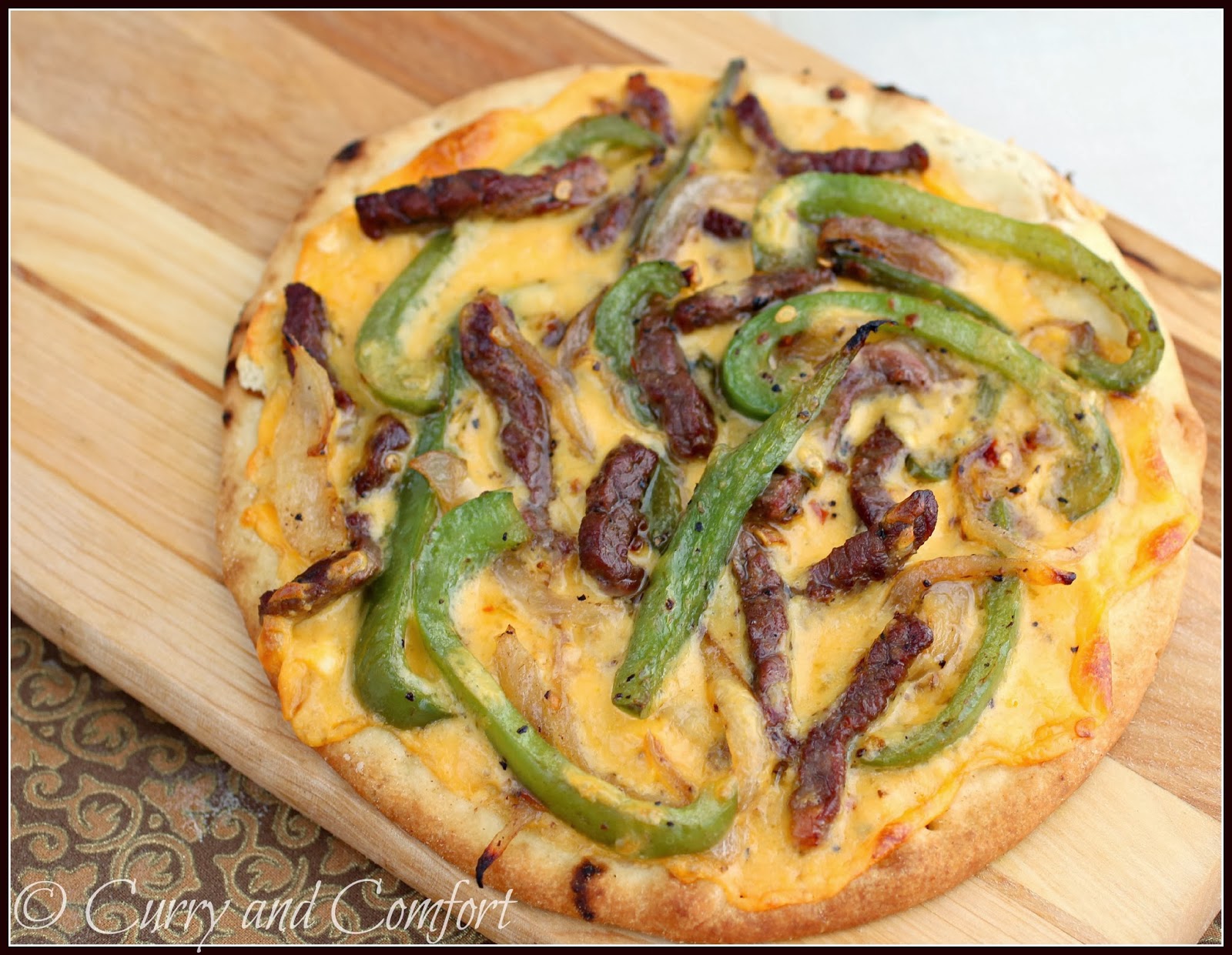 Kitchen Simmer Philly Steak Pizza with Homemade Cheez Whiz